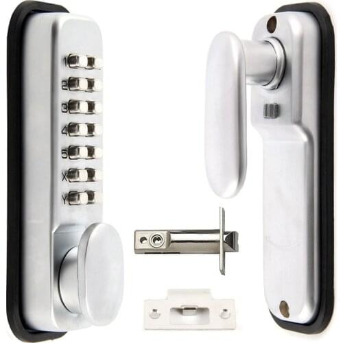 SHGO HOT-Digital Push Button Door Lock Key Pad Code Combination Access Mechanical Keyless