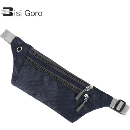 BISI GORO 2021 Hip Bum Waist Bag Belt For Women Zipper Pouch Banana Packs Unisex Waistbag Sports running Purse Phone Fanny Pack
