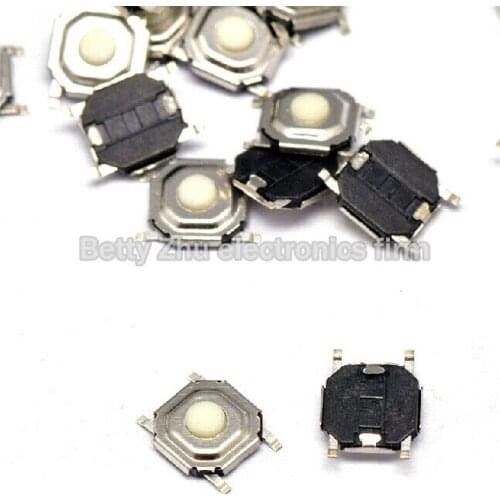 1000PCS/LOT 4 * 4 * 1.6MM SMD Tact Switch plastic button / waterproof copper head