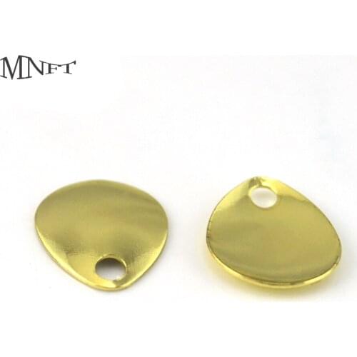 MNFT 100PCS Golden Smooth Nickel Spoons Fishing Flattie Attractor Spinner Blades Road Asia Bait Sequins Accessories