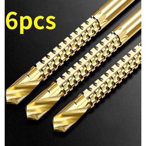 6pcs/10pcs Drill Bit Carbide Tip High Speed Steel Thread Spiral Screw Metric Composite Multi-function Tap Bit Twist Bit Set