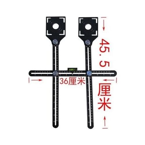 Measuring ruler tile hole locator universal adjustable tool mason fixed perforation multifunctional tiling artifact