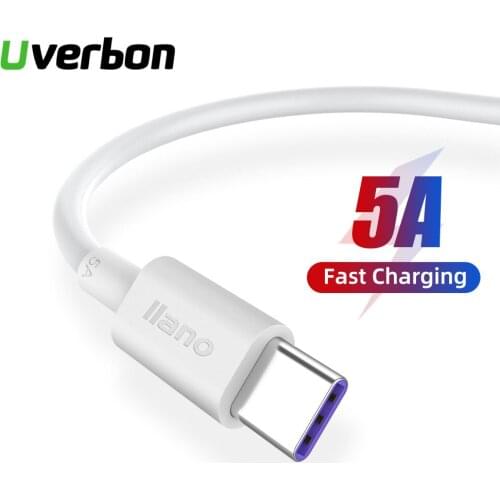 Uverbon Type-C cable For 5A Fast Charging Data Cable Meters for Samsung S10 S9 5A Fast USB Charging Mate20 30 P30 pro