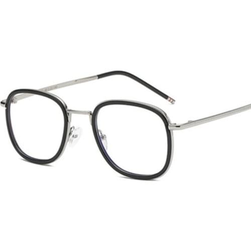 Computer Square Anti Gamma Ray Blue Light Blocking Metal Glasses Computer Men Frame