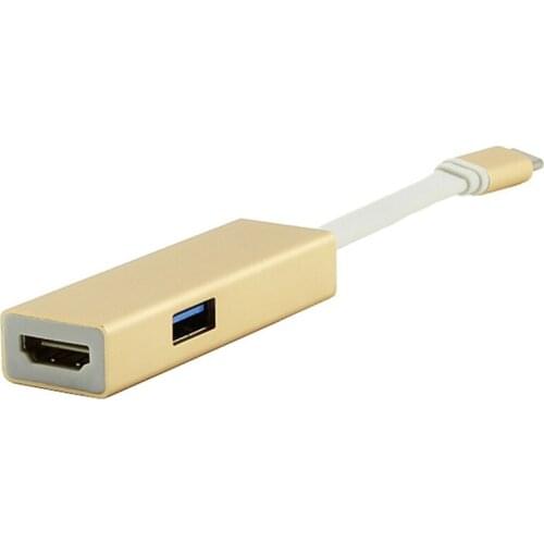 CHYI USB C HUB USB-C HDMI-Compatible USB 3.0 Port Hub Splitter With USB-C Power Delivery For Macbook Pro Type C Hub