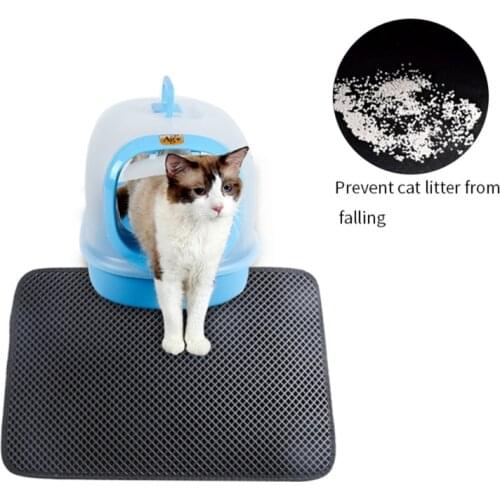 Cat Litter Mat Pet Cat Litter Box Nest Cage Double Layer Anti Splash Bedding Doormat Easy To Clean Scatter Control 45*30cm