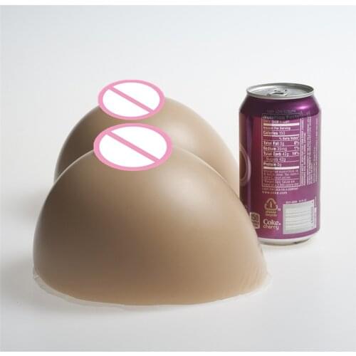 Circular Brown Crossdress Breast Large Boobs Form 2000g/Pair Drag Queen Shemale Silicone Artificial Breast Transgender Boobs