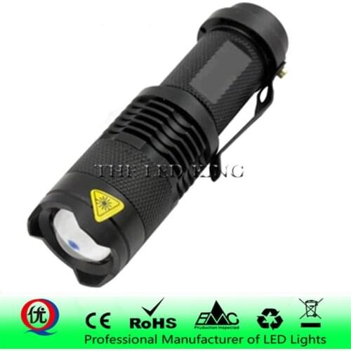 Powerful G700 Flashlight Cree XML Q5 led Aluminum Waterproof Zoom Camping Torch Tactical light AA 14500 Rechargeable Battery