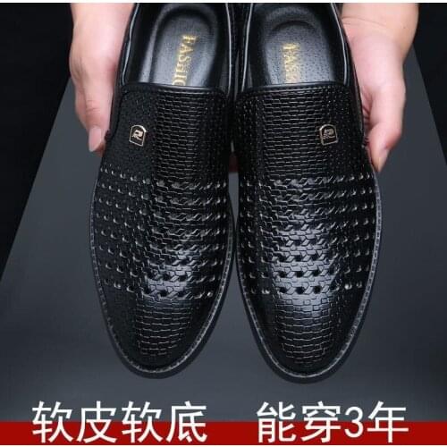 Leather Shoes Summer New Leather Shoes Mens Mens Sandals Shoes Casual Zapatillas Hombre Chaussure Homme