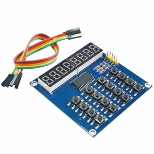 Newest TM1638 Module Key Display With Cables For AVR Arduino New 8-Bit Digital LED Tube 8-Bit Modules