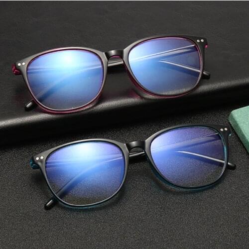 Anti-Blue Light Glasses Men Bluelight Protection Radiation Women TR90 Computer Gaming Glasses Round Glasses Anti-blue