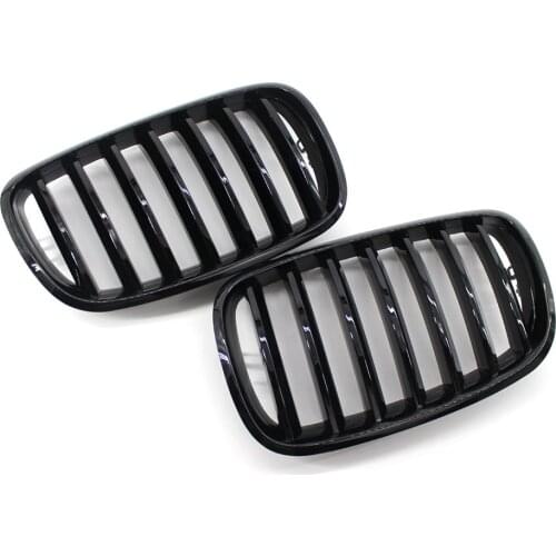 Morden Style Front Bumper Grill Car Styling Kidney Grille Gloss Black Kidney Grill 1 Pair for BMW E70 X5 E71 X6 2007-2013