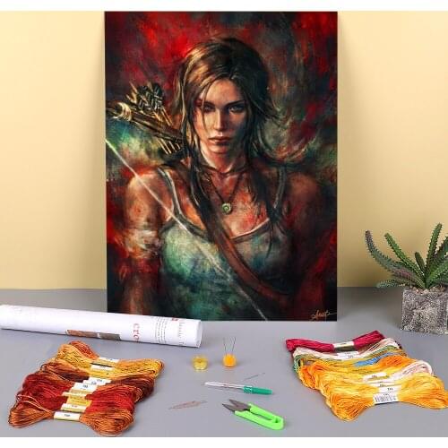 Portrait Rebirth Pre-Printed 11CT Cross Stitch Full Kit DIY Embroidery DMC Threads Sewing Handmade Knitting Mulina