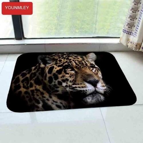 40x60cm Doormat Entrance carpet Floor Mat kitchen Rug Indoor/Bathroom anti-slip carpets door mats panther leopard art photo A2