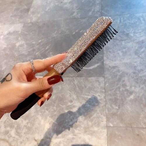 Sparkling Combs Girls Hair Scalp Massage Comb Women Wet Curly Detangle Hair Brush for Salon diamond Hairdressing Styling Tool