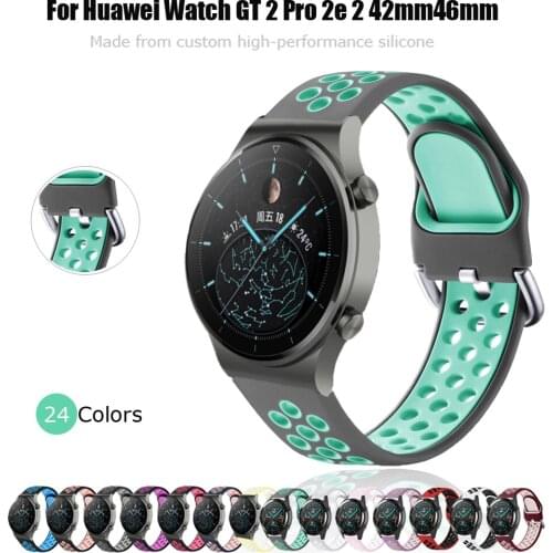 20mm 22mm Band For Huawei Watch GT 2 42mm/2 Pro/2e Strap Silicone Watchbands for Huawei Watch GT 2 46mm Bracelets Wrist Belts