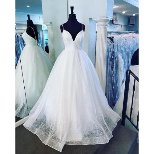 Luxury Spaghetti Straps Sequins Lace Dinner Dress Lace-up Back Floor Length A-line Formal Evening Gown robe de soiree