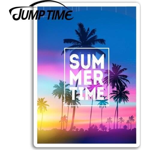 Jump Time for Distressed Pink Summer Vinyl Stickers Holiday Sticker Laptop Car Decal Window Wiper Trunk Car Styling