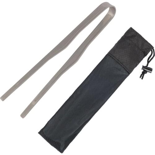 Barbecue Tong Titanium High Temperature Resistant Food Clip Tool lightweight with great strength and hardness harmless and safe