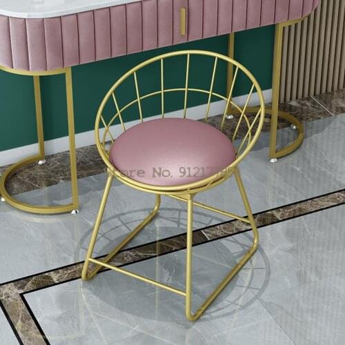 Zhengju modern minimalist makeup dressing chair bow net red backrest nail chair bedroom nordic girl stool
