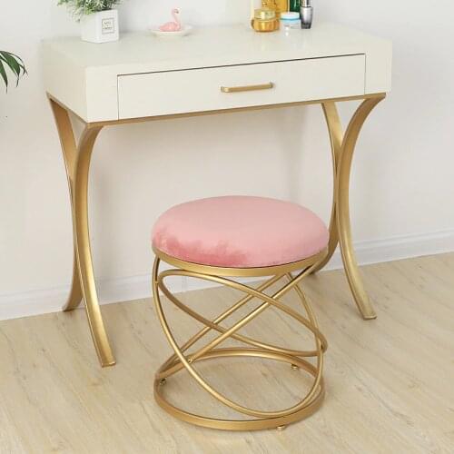 Cloth Cover Makeup Stool Dressing Stool Northern Europe Ins Wind Round Stool Beautiful A Shop Beauty Salon The Reception Stool