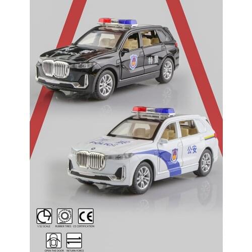 Advanced Police Car X7 Off-Road SUV Simulation Exquisite Diecasts Toy Vehicles CheZhi 1:32 Alloy Model Car Gifts For Children