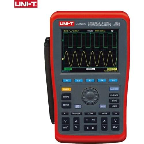 UNI-T UTD1202C Handheld Digital Storage Oscilloscope 200MHz 2 Channels 1GS/s Voltage Current Resistance Capacitance Multimeter