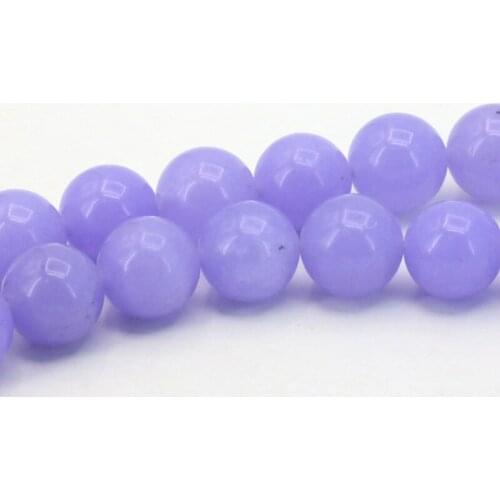 12mm Purple Chalcedony Round Loose Beads DIY Women Jewelry Making Design Suitable for Making Fashion Style 15 "