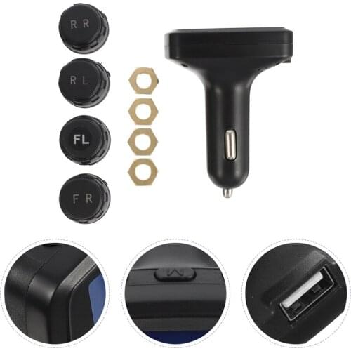1 Set Tire Pressure Tester Digital Auto Pressure Tester with 4 External Sensors