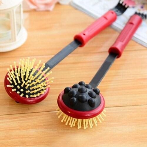 1PCS Body Head Massage Telescopic Extendable Back Scratcher Massager PVC Massage Tool Dual Use New