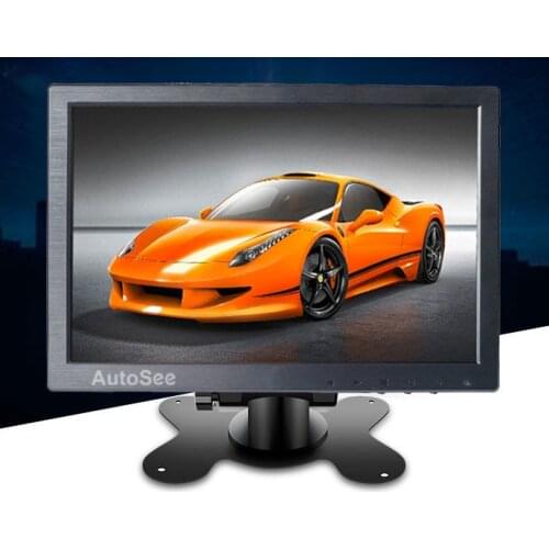 AutoSee 10.1 inch HD TFT LCD screen monitor support AV, VGA, HDMI video