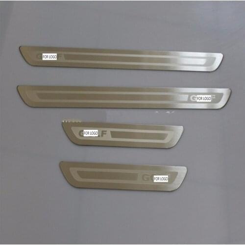 Car Styling For Golf 4 Mk4 Accessories Door Sill Strip For Golf 5 Mk5 Interior Trim Guard Protector Car Stickers
