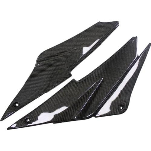 Tank Side Cover Panels Fairing Gas Seat Cover Trim Fairing Fiber Real Carbon Fiber For Kawasaki ZX6R 636 2005 2006