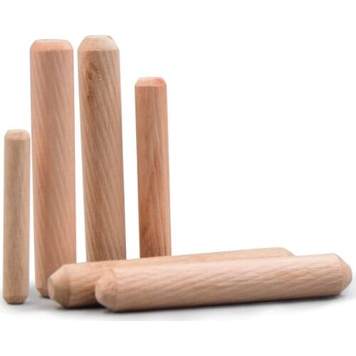 50/100Pcs M5 M6 M8 M10 M12 Wooden Dowel Cabinet Drawer Round Fluted Wood Craft Pins Rods Set Furniture Fitting Wooden Dowel Pin