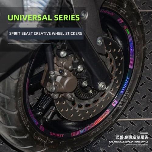 Spirit Beast Universal 1.5cm motorcycle wheel stickers Modified tire steel rim film Accessories wheel decal For Honda Benelli