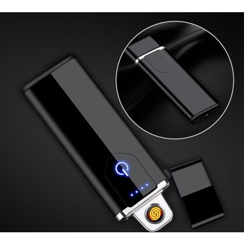 Electric Lighter USB Rechargeable Portable Windproof Smoking Accessories Tools Multicolor Lighters Ultra-thin