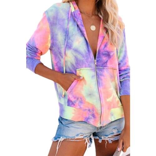 Graphic T Shirts Long Sleeve O-Neck Women Tops And Blouses Tie Dye Print Autumn Fashion Ladies Female Shirts Clubwear Clothing