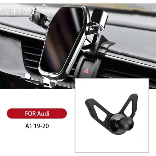 Gravity Car Special Holder Bracket For Mobile Phone For Audi A1 2019 2020 Air Vent Mount Cradle No Magnetic Smartphone GPS Stand