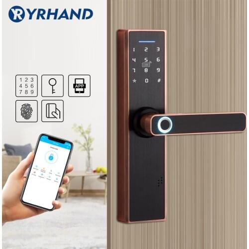 TT lock app WiFi Smart Fingerprint Door Lock, Electronic Door Lock,Smart Bluetooth Digital APP Code Keypad Keyless Door Lock