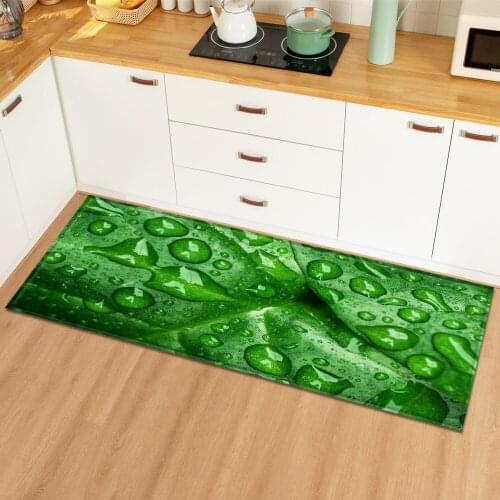 Plant Kitchen Rug Home Entrance Doormat Hallway Bedroom Decoration Water Absorption Carpet Balcony Bathroom Anti-Slip Floor Mat
