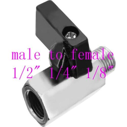 Mini Brass Ball Valve 1/2, 1/4", 1/8" BSP Male To Female Air Compressor Valves
