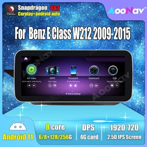 12.5" Android 11.0 Multimedia Car Radio Player For Benz E Class W212 2009-2016 Stereo Bluetooth 4G WIFI Navigation GPS Carplay