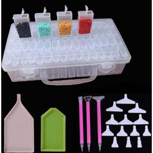 64 pcs diamond painting tools kit 5d diy diamond painting Roller accessories cross stitch diamond embroidery box for children
