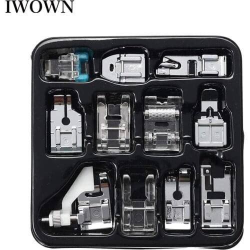 11Pcs Household Sewing Machine Presser Foot Kit Snap On Sewing Machine Foot for Low Shank Sewing Machine DIY Sewing Accessories