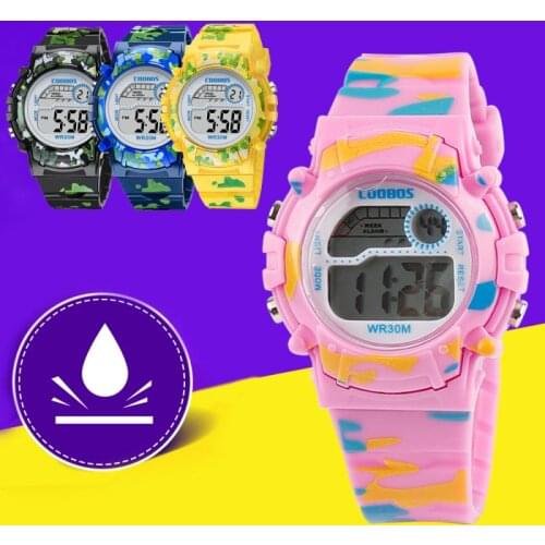 NEW Children Wrist Watch Sport Waterproof Multi-function LED Colorful Flash Digital Waterproof Clock For Boys Girls