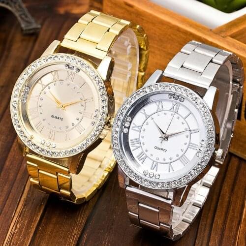 Wholesale Luxury Brand Quartz Watch Womens Mens Fashion Wrist Watch Stainless Steel Strap Gifts Silver Rose Gold Color