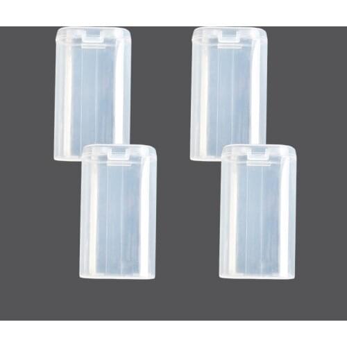 4Pcs 18650 Plastic Case Container Bag Case Organizer Box Case Holder Storage Box Cover for 18650 AA AAA NIMH NICD Battery Box