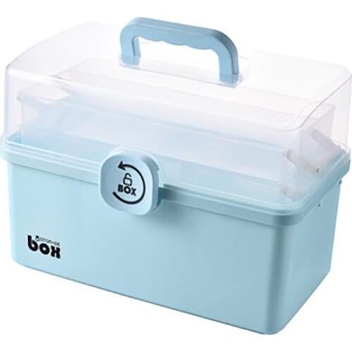 Portable Multifunctional Medicine Storage Box Household Medicine Box First Aid Box Large Capacity Layered Plastic Storage Box