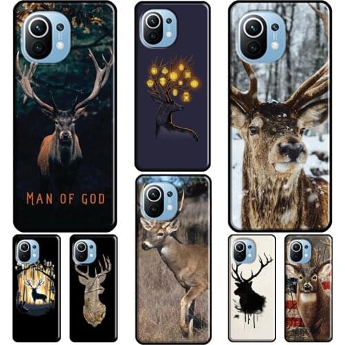 STUNNING DEER Animal For Xiaomi Mi 11 Lite 9T 10T Pro A3 Mi Note 10 Lite Case For POCO F3 F2 M3 X3 Pro Fundas