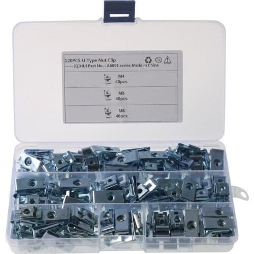 Spring Clamp Chimney U-Shaped Nut Clip Quick Clamp Fasteners Fix Car Body Panels Nut Combination Kit